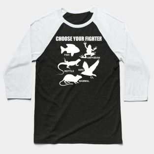 5 Vertebrate Types: Fish Amphibian Reptile Bird Mammal Baseball T-Shirt